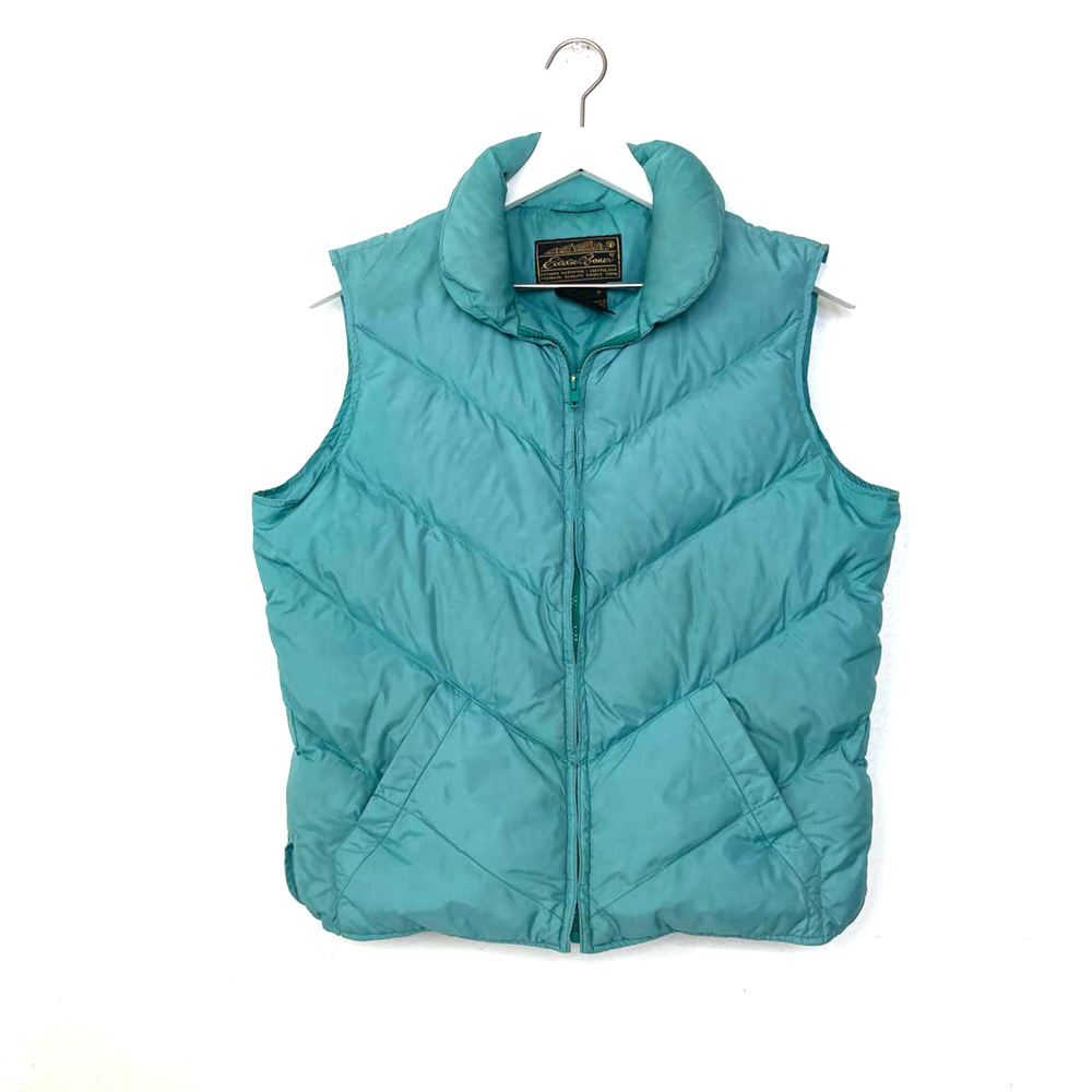 Eddie Bauer Vintage Premium Goose Down Vest Pockets Medium Outerwear Winter Fall